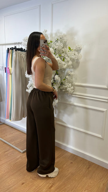 Calça de Fato de Treino Castanho