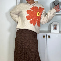 Saia Rendada Castanha