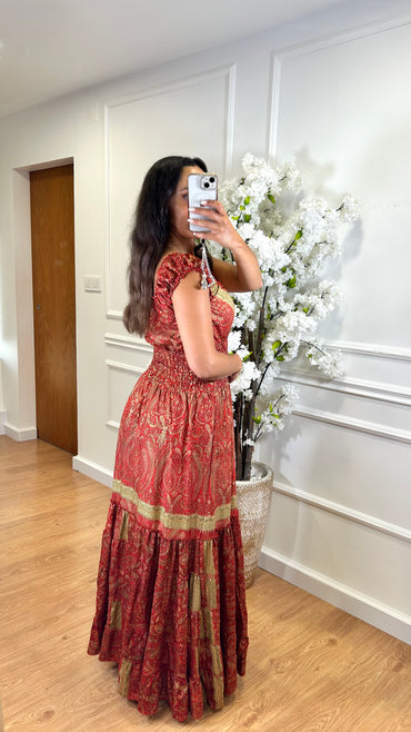 Vestido Indiano Vermelho
