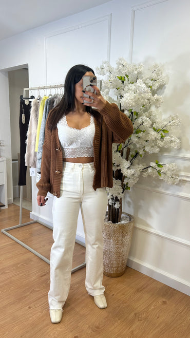 Calça Straight Jeans Redial Branca