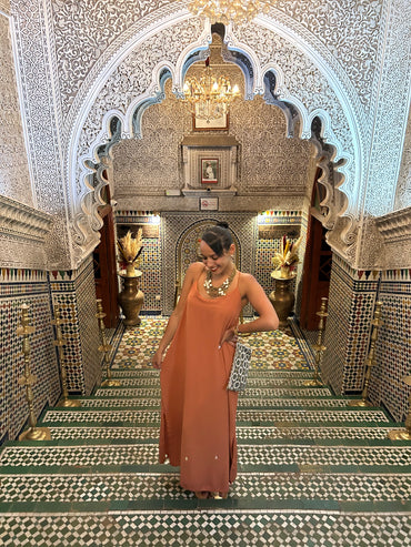 Vestido de Alças Cruzadas Tijolo