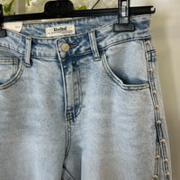 Calça de Ganga Wide Leg REDIAL com tachas