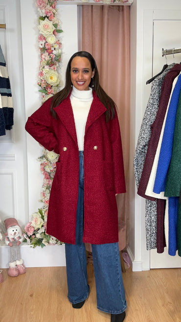 Casaco Teddy Bordeaux