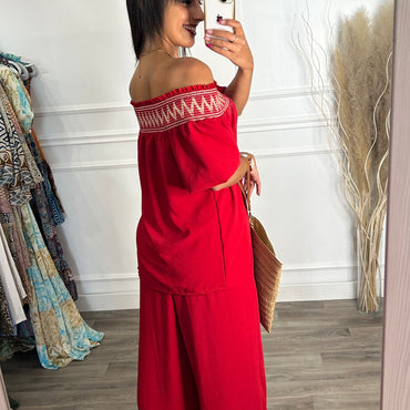 Conjunto Camisola + Pantalona Vermelho