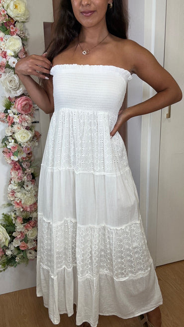 Vestido Cai-cai Bordado inglês