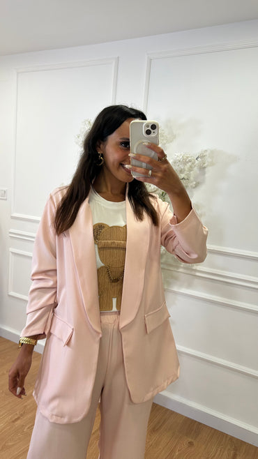 Blazer básico Rosa