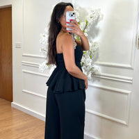 Conjunto blusa cai-cai + pantalona em Preto