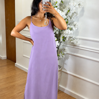Vestido de Alças Cruzadas Lilas