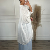 Camiseiro Branco de algodão Médio