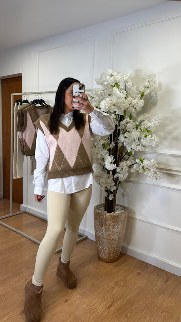 Leggins cardadas Bege