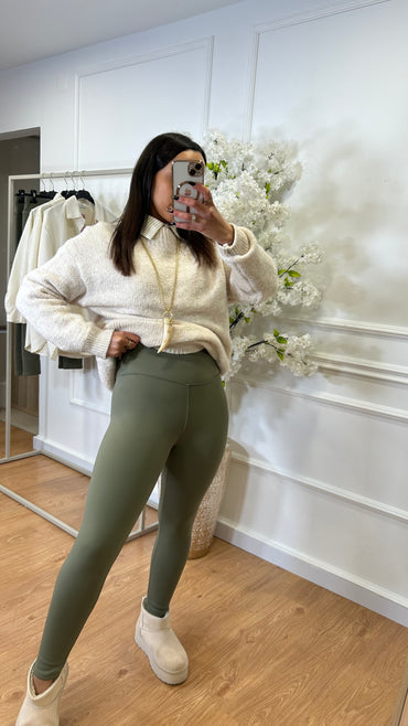 Leggins cardadas Verde Seco