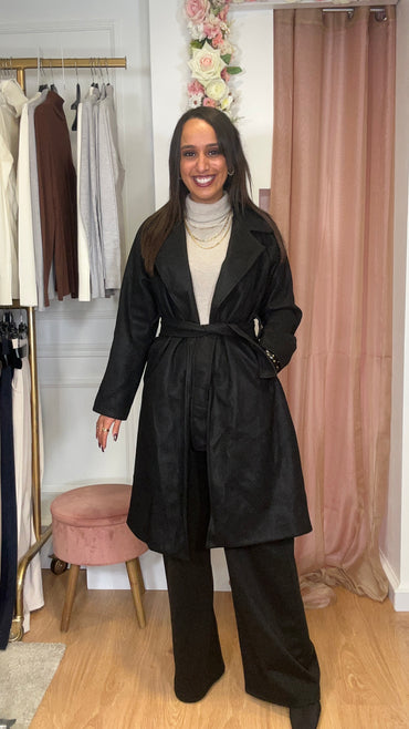 Casaco de Fazenda Midi Preto