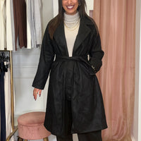 Casaco de Fazenda Midi Preto