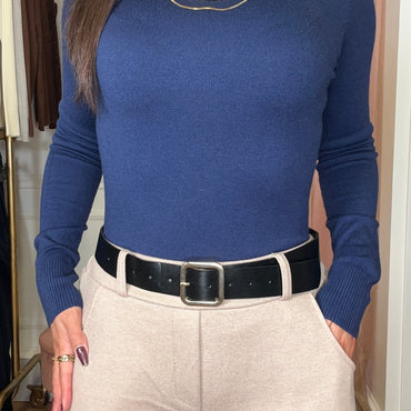 Calça Pele de Pêssego com cinto Camel