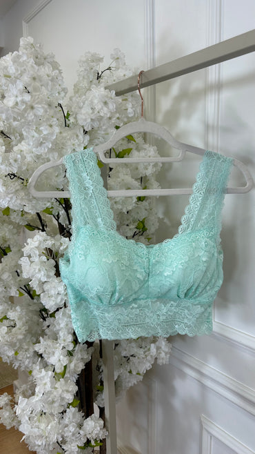Bralette Rendada Verde Água